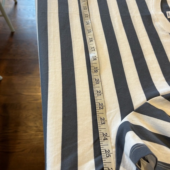 NWOT Striped Preppy Gray White Old Navy Timeless Plus Size T-Shirt Dress Sz XXL - Picture 6 of 7